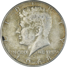 Coin, United States, Half Dollar, 1968