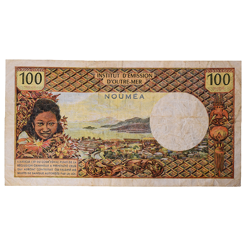 Banknote, New Caledonia, 100 Francs, KM:63a, VF(20-25)