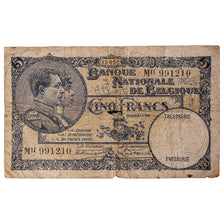 Geldschein, Belgien, 5 Francs, KM:97b, SGE