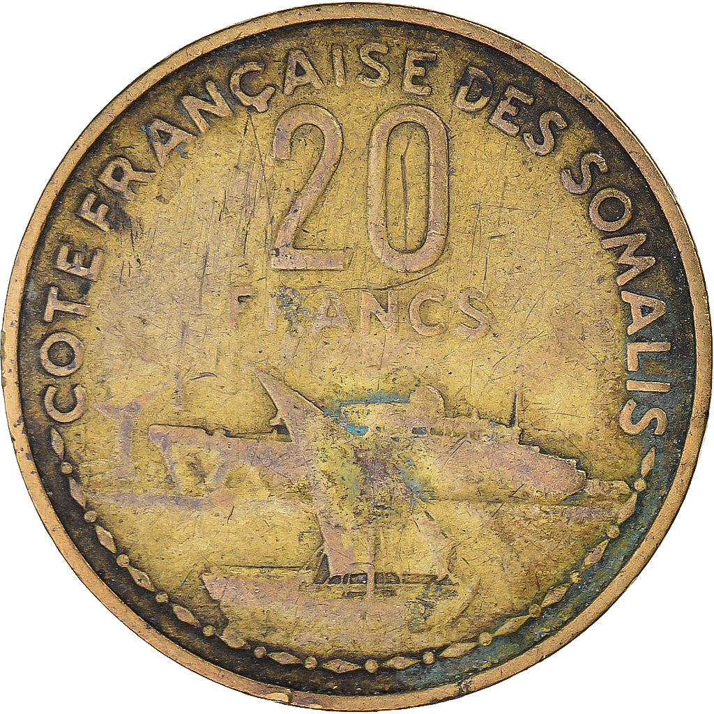 Monnaie, Somalie, 20 Francs, 1952