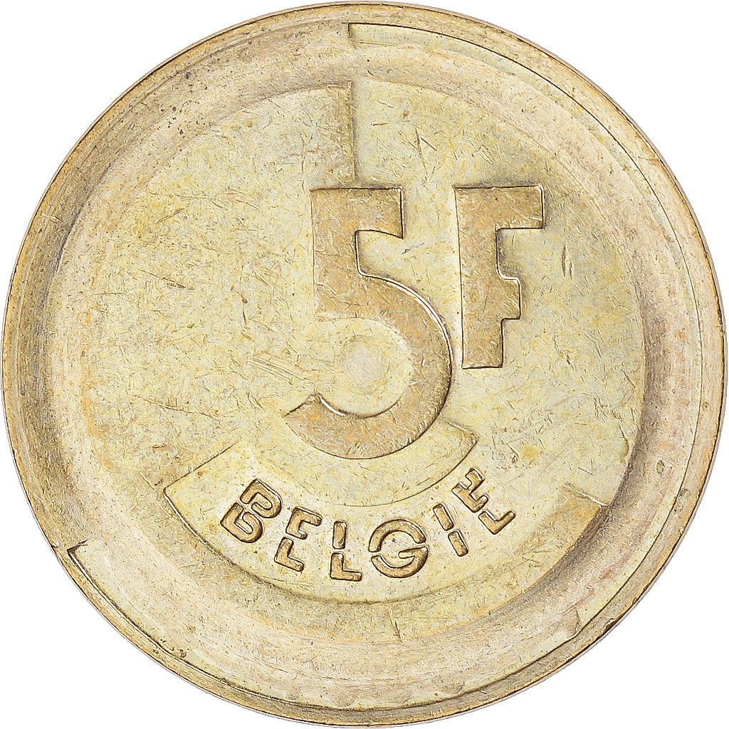 Moneta, Belgio, 5 Francs, Undated