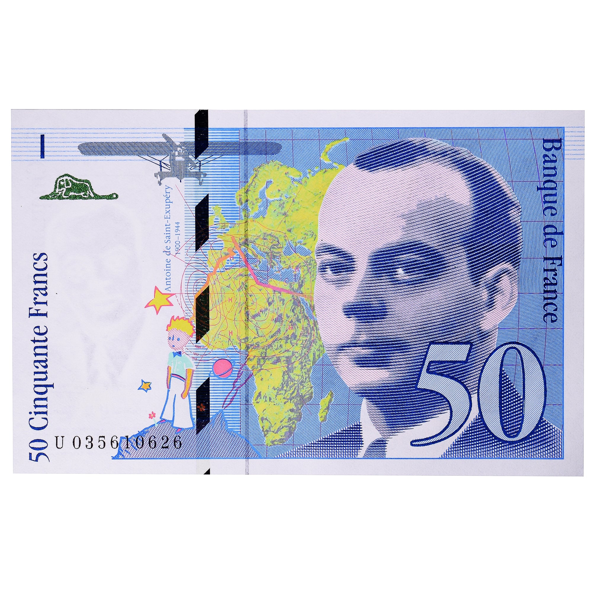 Frankrijk, 50 Francs, St Exupéry, 1997, U035610626, NIEUW, Fayette:73.4