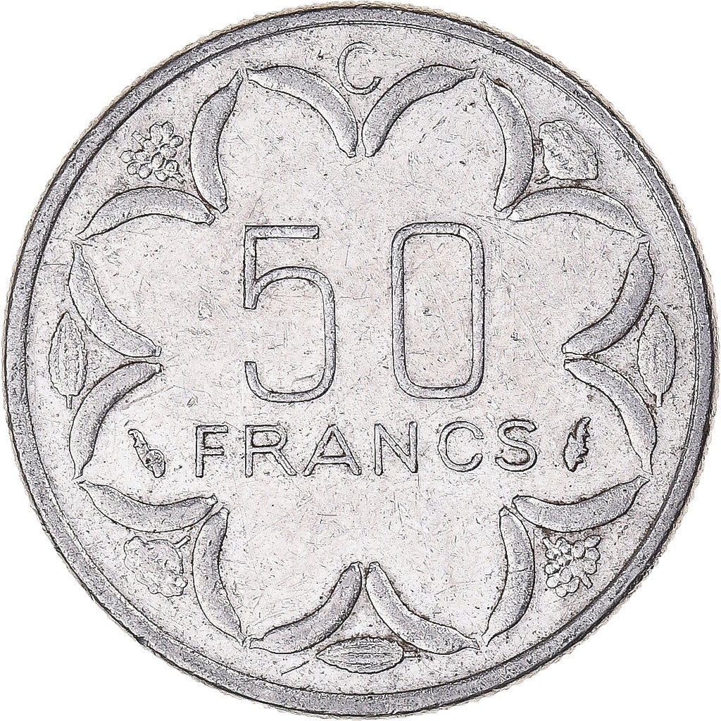 Coin, Central African States, 50 Francs, 1981