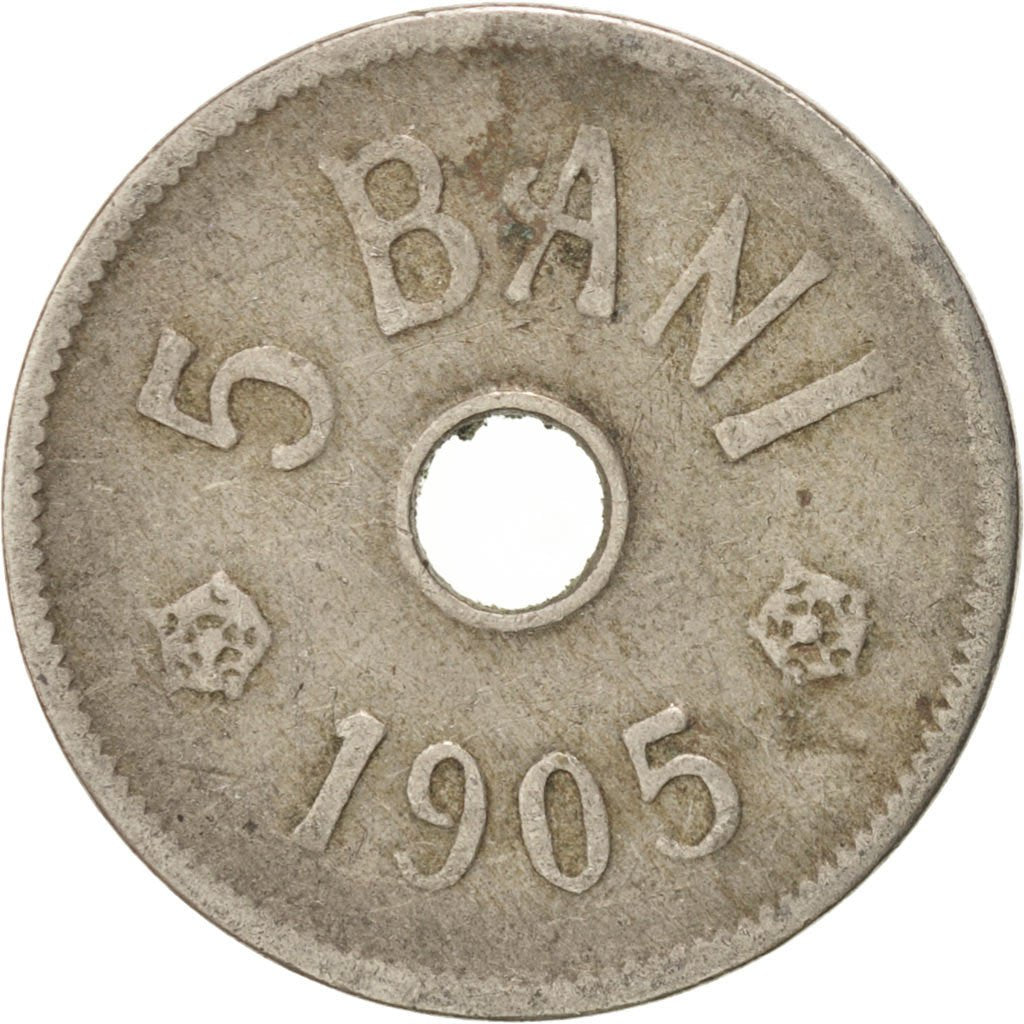 Romania, Carol I, 5 Bani, 1905, EF(40-45), Copper-nickel, KM:31