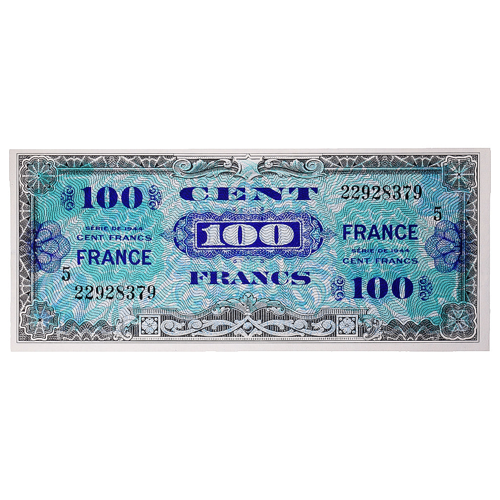 France, 100 Francs, Drapeau/France, 1944, 22928379, SPL, Fayette:VF25.5