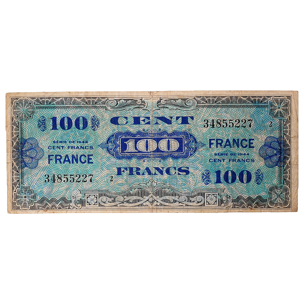 Frankreich, 100 Francs, Flag/France, 1944, 34855227, SGE, Fayette:VF25.2