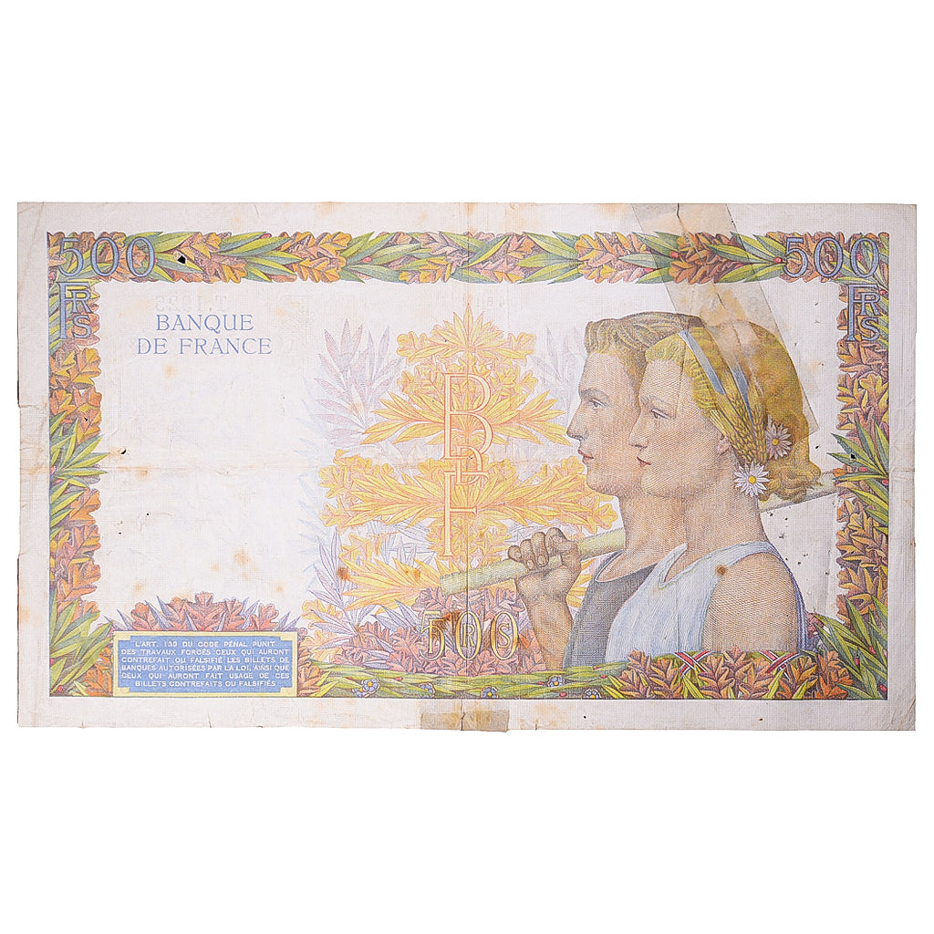 Francia, 500 Francs, La Paix, 1941, T.1925, B, Fayette:32.13, KM:95a