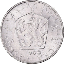 Coin, Czechoslovakia, 5 Korun, 1990