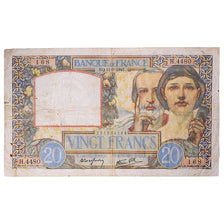 Frankreich, 20 Francs, Science et Travail, 1941, H.4480, SGE, Fayette:12.15