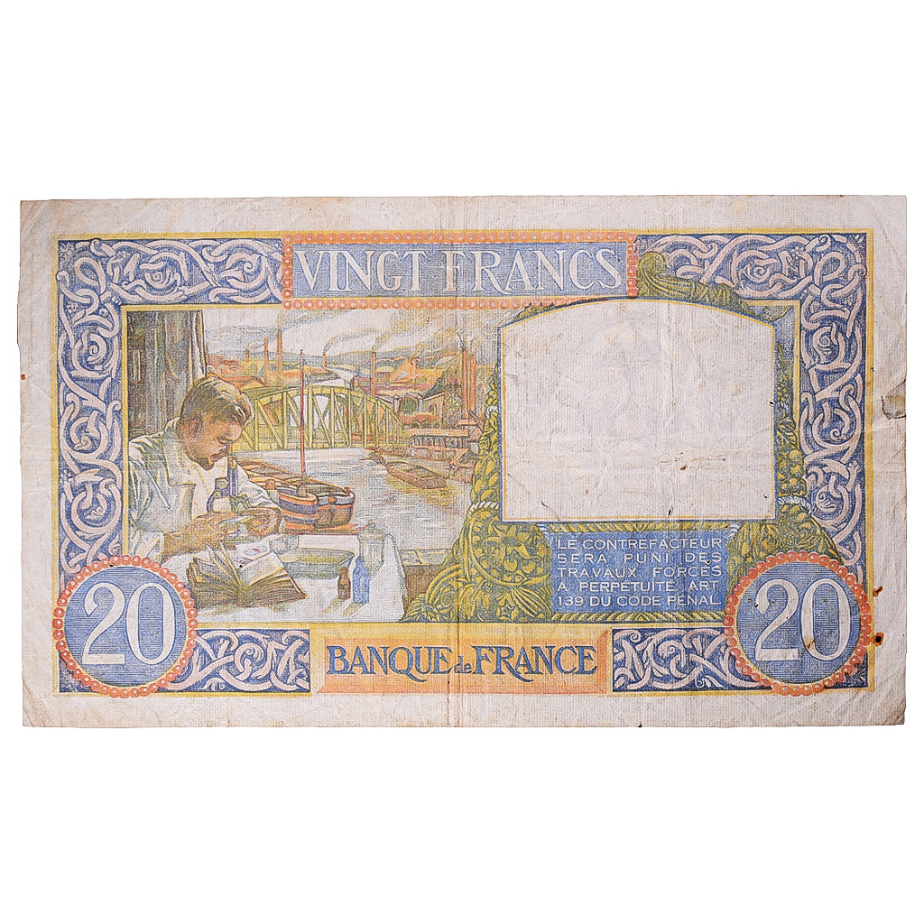 Frankreich, 20 Francs, Science et Travail, 1941, H.4480, SGE, Fayette:12.15