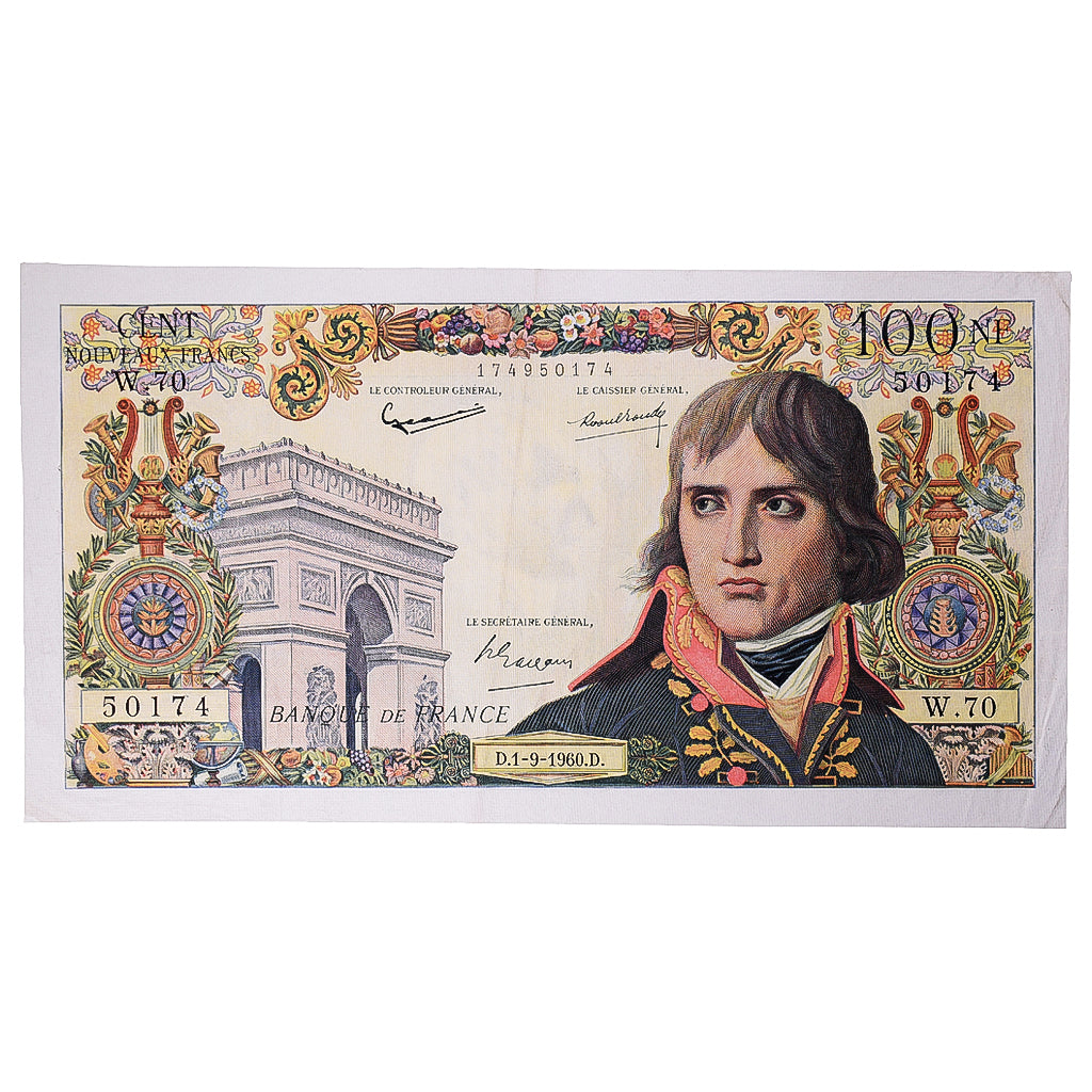 France, 100 Nouveaux Francs, Bonaparte, 1960, W.70, TTB, Fayette:59.7, KM:144a