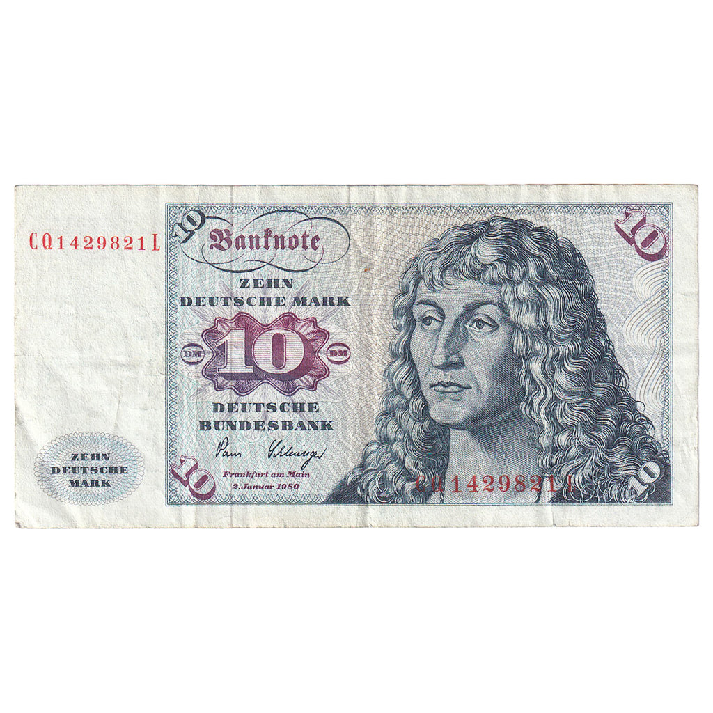 Banknote, GERMANY - FEDERAL REPUBLIC, 10 Deutsche Mark, 1980, 1980-01-02