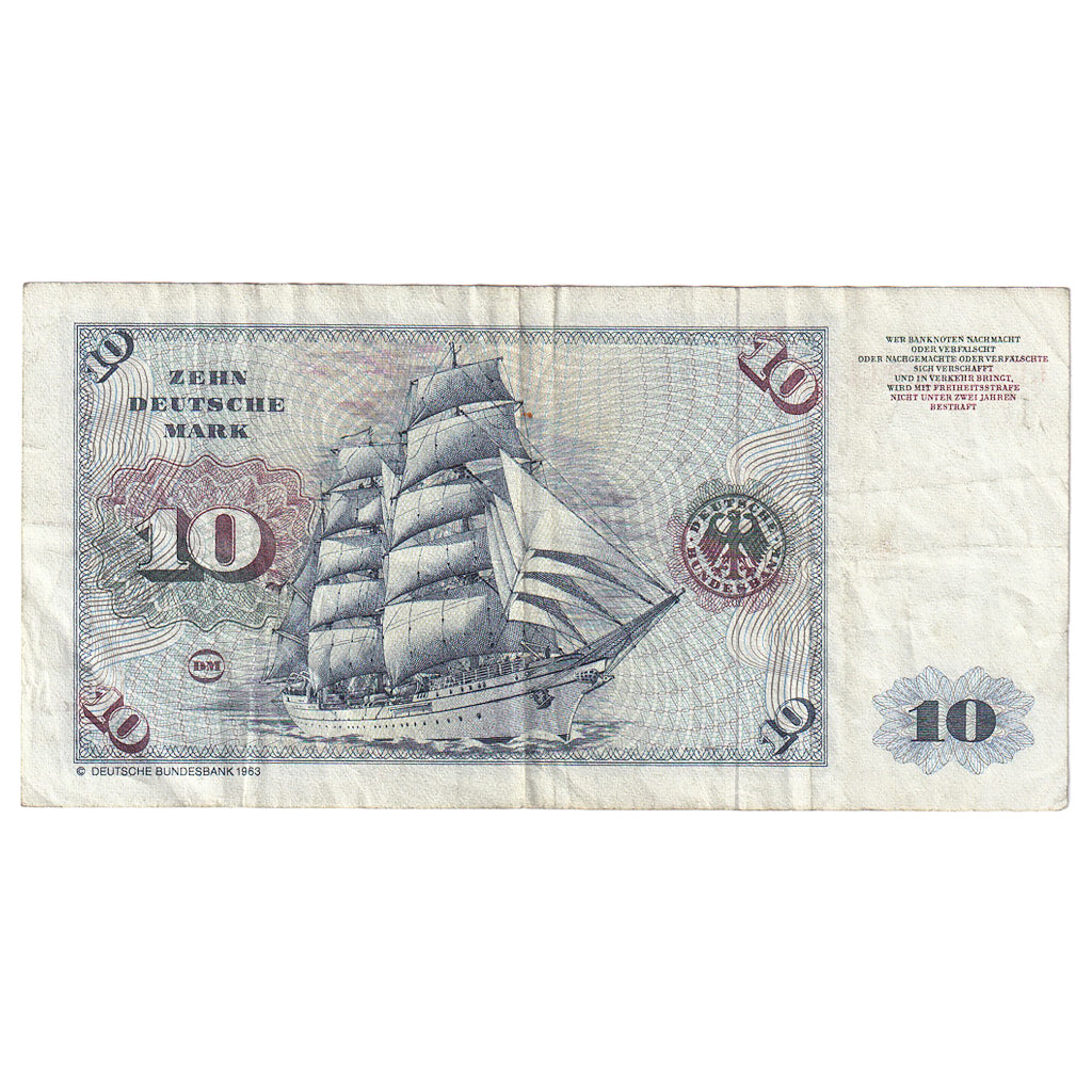 Banknote, GERMANY - FEDERAL REPUBLIC, 10 Deutsche Mark, 1980, 1980-01-02