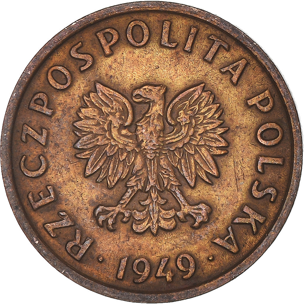 Moneta, Polonia, 5 Groszy, 1949