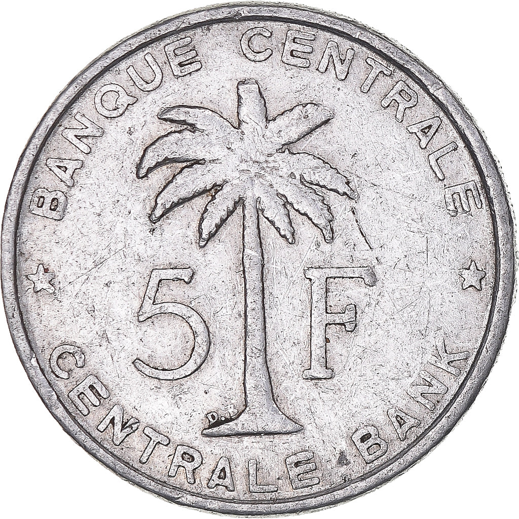Moeda, Congo Belga, 5 Francs, 1959