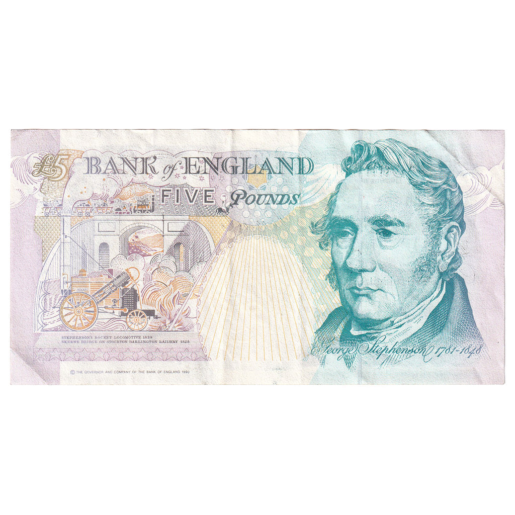 Geldschein, Großbritannien, 5 Pounds, KM:382b, SS