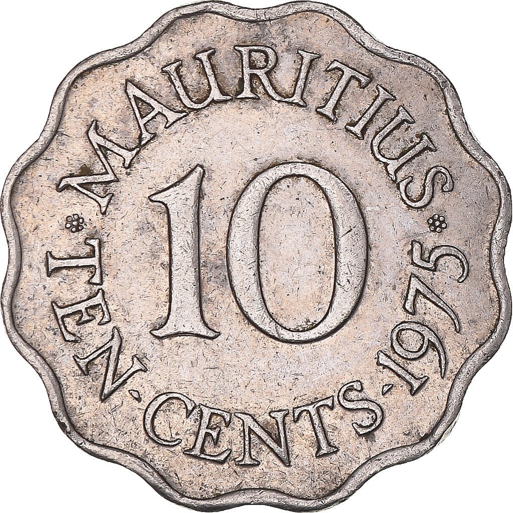 Moneta, Mauritius, 10 Cents, 1975