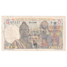 French West Africa, 5 Francs, 1949, 1949-06-29, KM:36, EF(40-45)