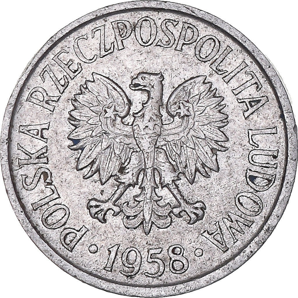 Moneta, Polska, 5 Groszy, 1958