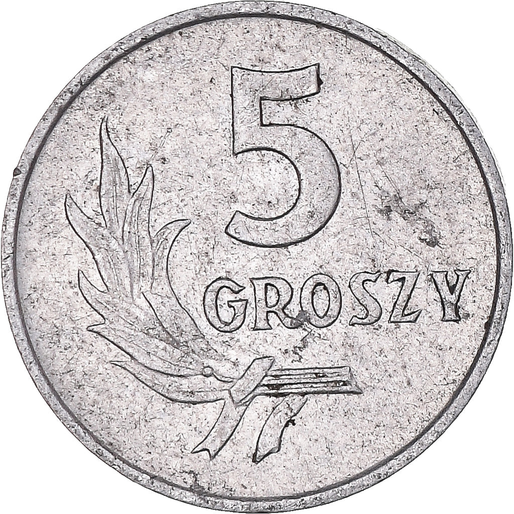 Moneta, Polska, 5 Groszy, 1958