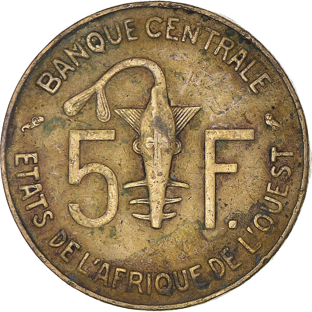 Moneta, Stati dell'Africa occidentale, 5 Francs, 1965