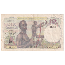 Banknote, French West Africa, 10 Francs, 1948, 1948-04-22, KM:37, EF(40-45)