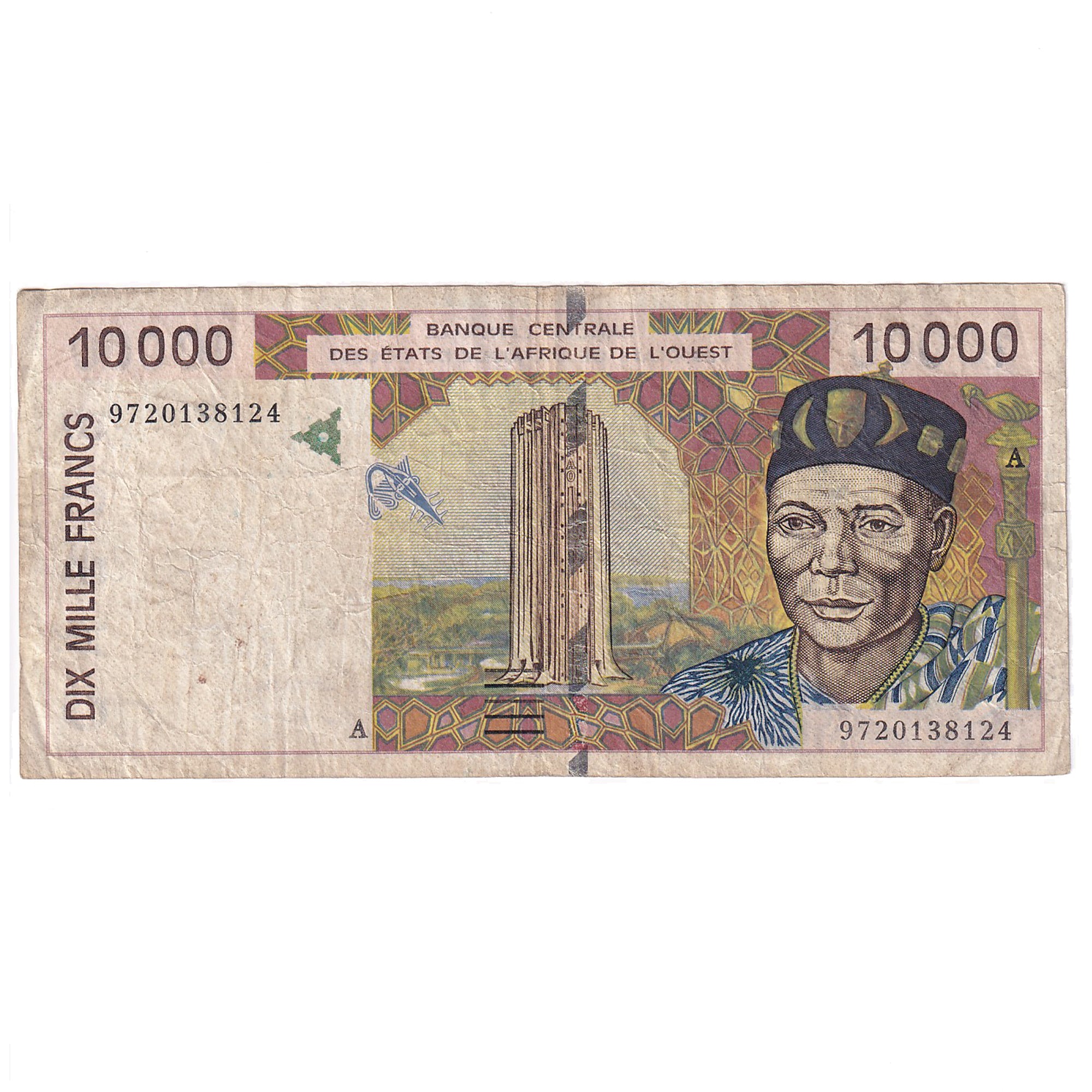 Banknote, West African States, 10,000 Francs, Undated (1998), KM:114Af
