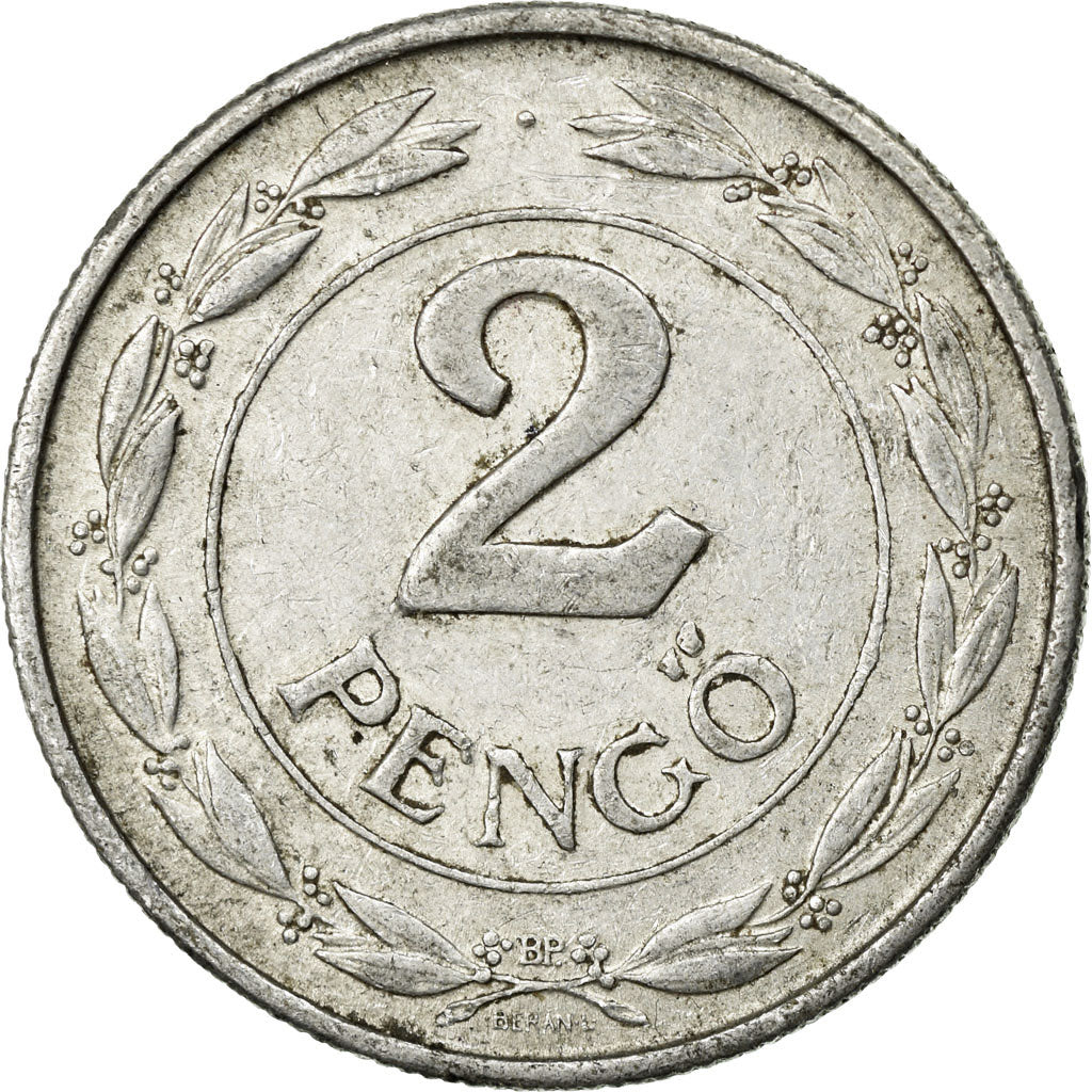Coin, Hungary, 2 Pengö, 1941, EF(40-45), Aluminum, KM:522.1
