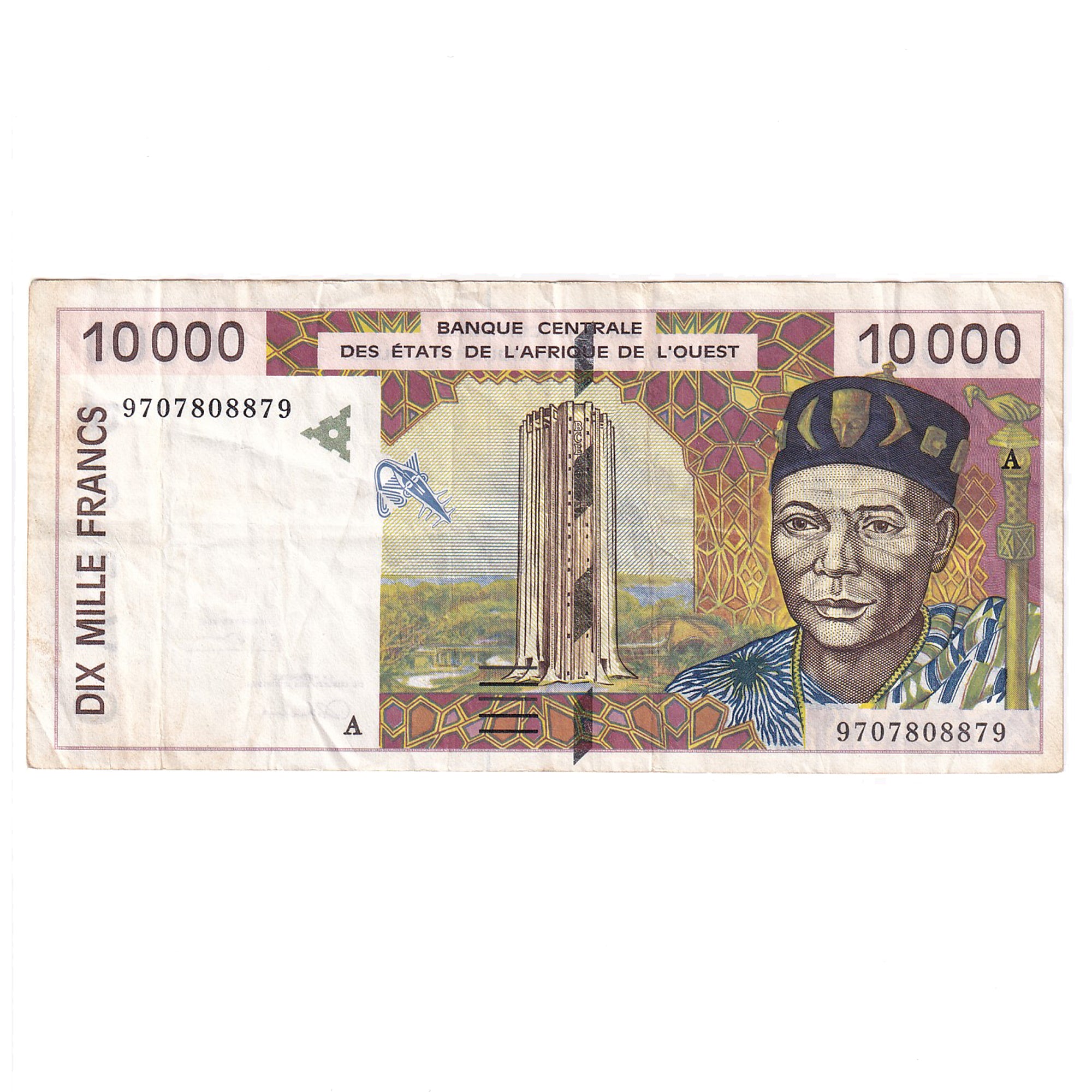Banknote, West African States, 10,000 Francs, Undated (1998), KM:114Af