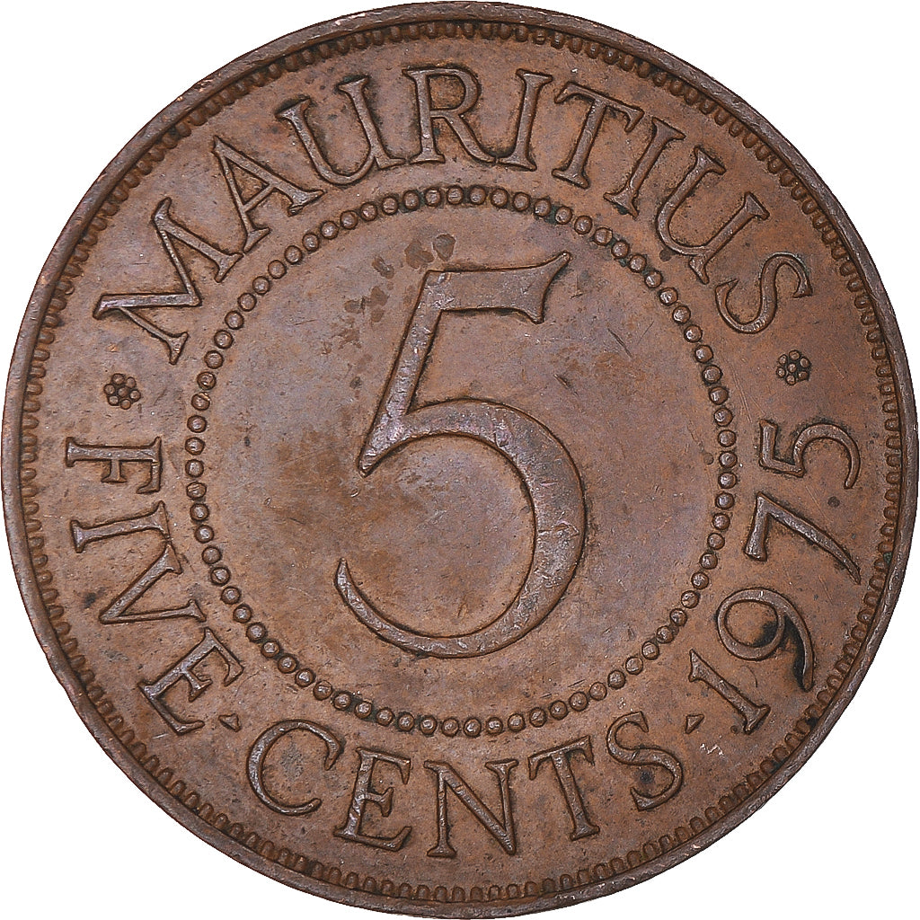 Moneta, Mauritius, 5 Cents, 1975