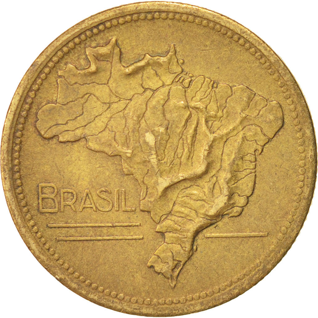 Brazil, 2 Cruzeiros, 1949, EF(40-45), Aluminum-Bronze, KM:559