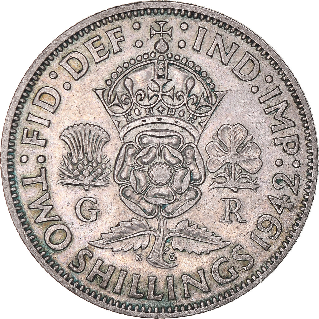 Coin, Great Britain, Florin, Two Shillings, 1942