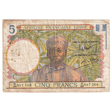 French Equatorial Africa, 5 Francs, KM:6a, VF(30-35)