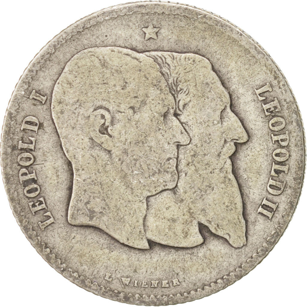 Coin, Belgium, Leopold II, Franc, 1880, F(12-15), Silver, KM:38