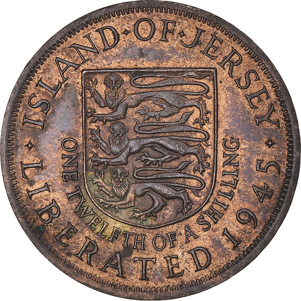 Moneta, Jersey, 1/12 Shilling, 1945