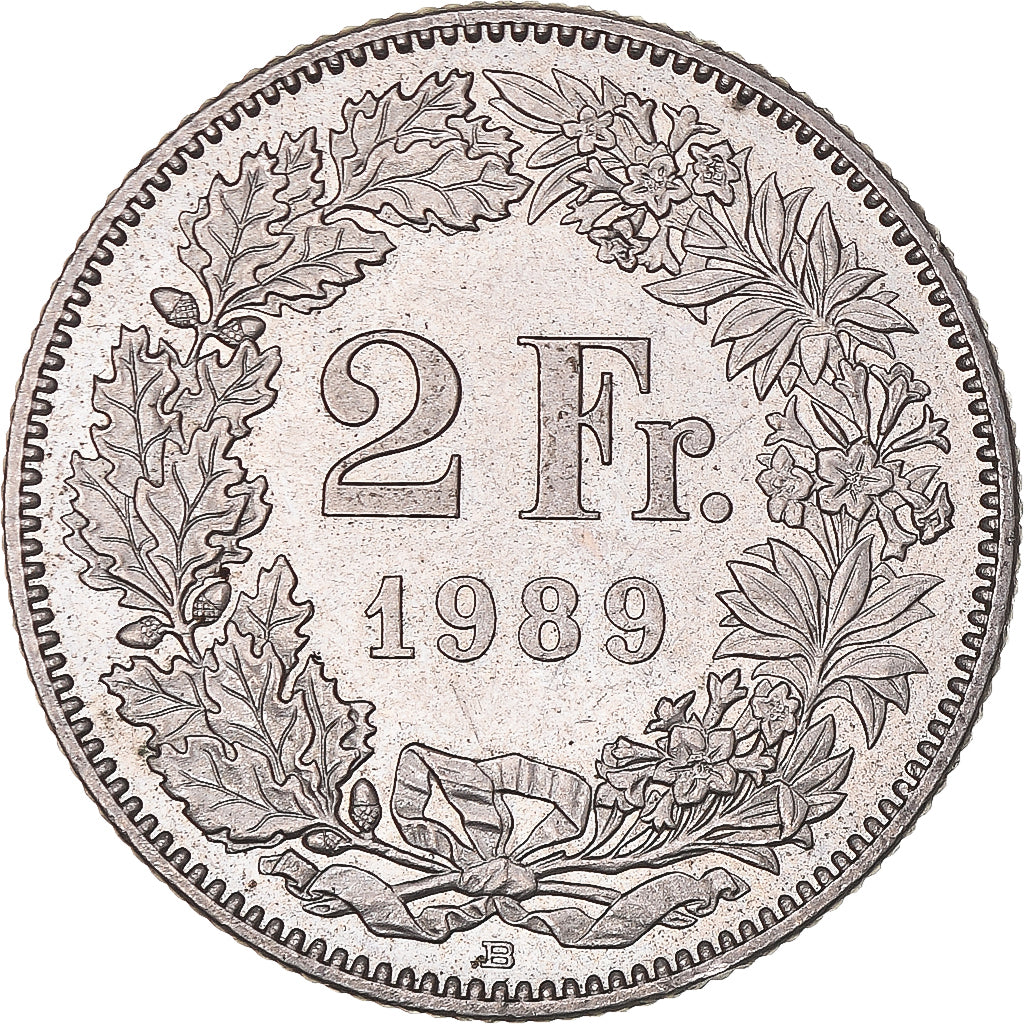 Moneta, Szwajcaria, 2 Francs, 1989