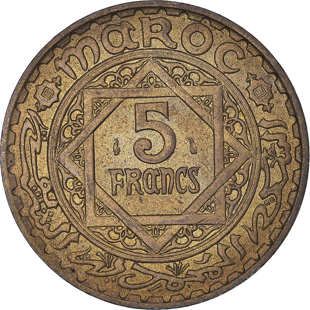 Monnaie, Maroc, 5 Francs, 1365