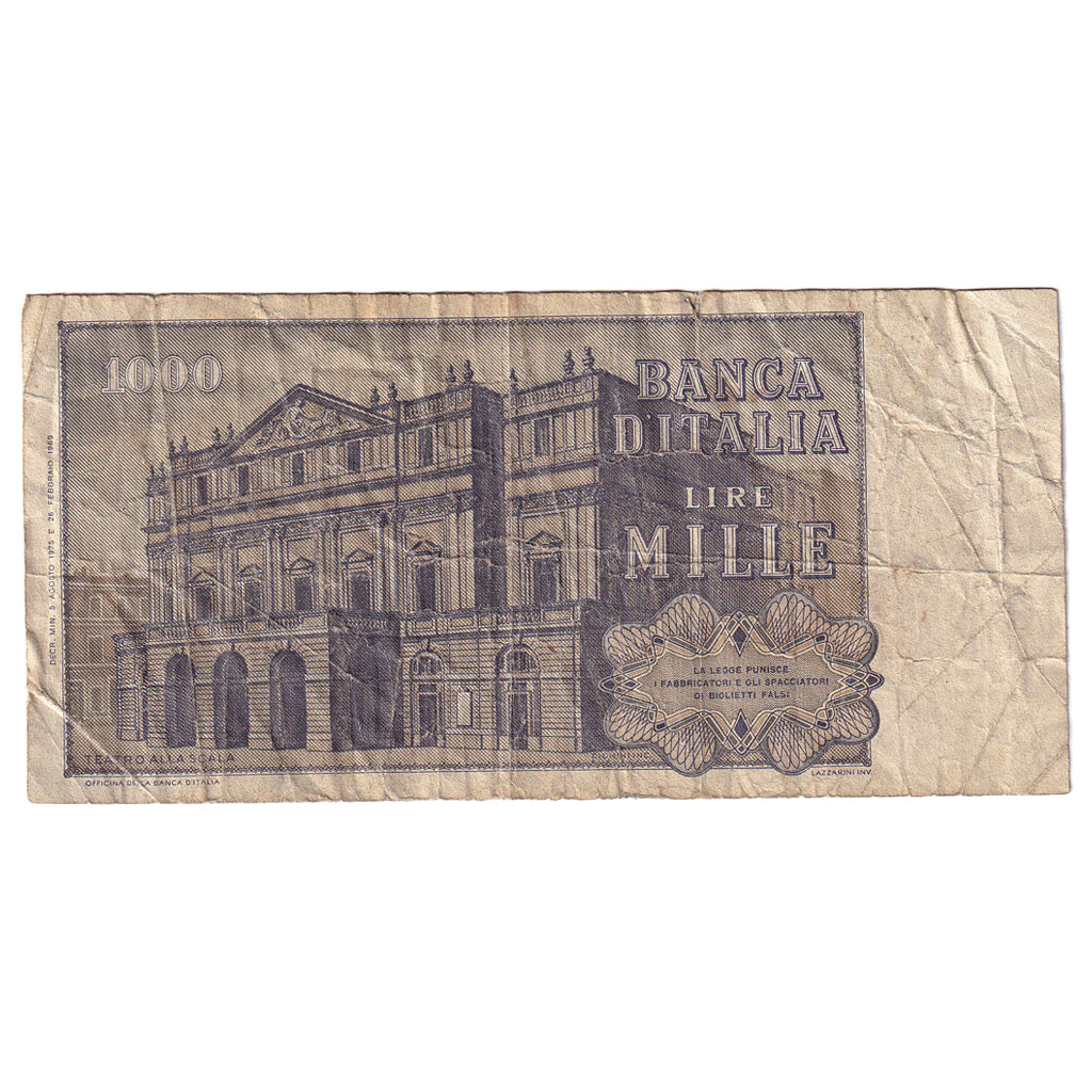 Billet, Italie, 1000 Lire, 1975, 1975-08-05, KM:101d, TB