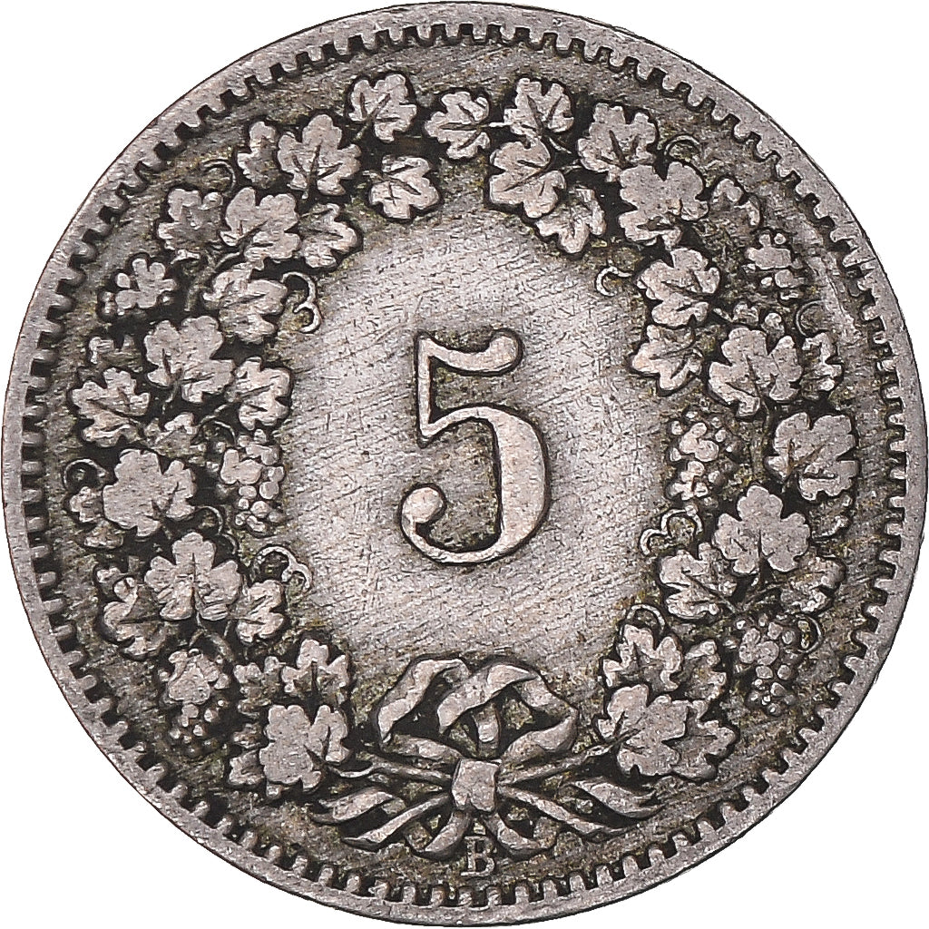 Moneda, Suiza, 5 Rappen, 1888