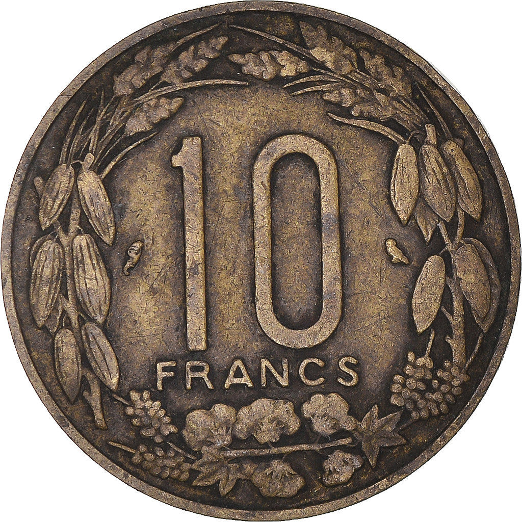 Monnaie, Afrique Équatoriale, 10 Francs, 1962