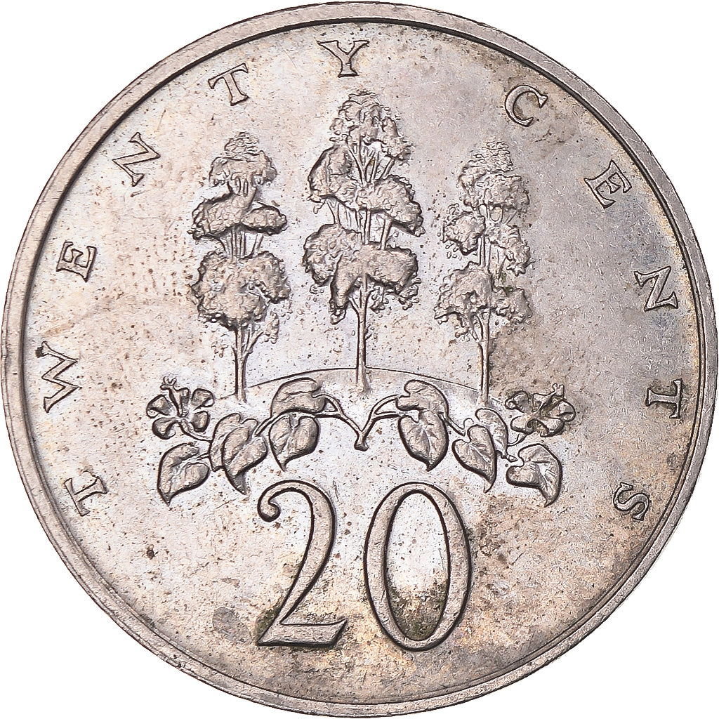 Moeda, Jamaica, 20 Cents, 1989