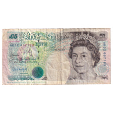 Banknote, Great Britain, 5 Pounds, KM:382b, VF(20-25)
