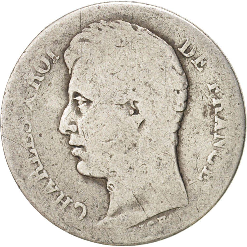 FRANCE, Charles X, 1/2 Franc, 1826, Paris, B, Silver, KM:723.1, Gadoury:402