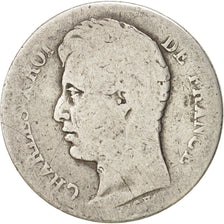 FRANCE, Charles X, 1/2 Franc, 1826, Paris, B, Silver, KM:723.1, Gadoury:402