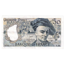 France, 50 Francs, Quentin de La Tour, 1986, T.46, EF(40-45), Fayette:67.12