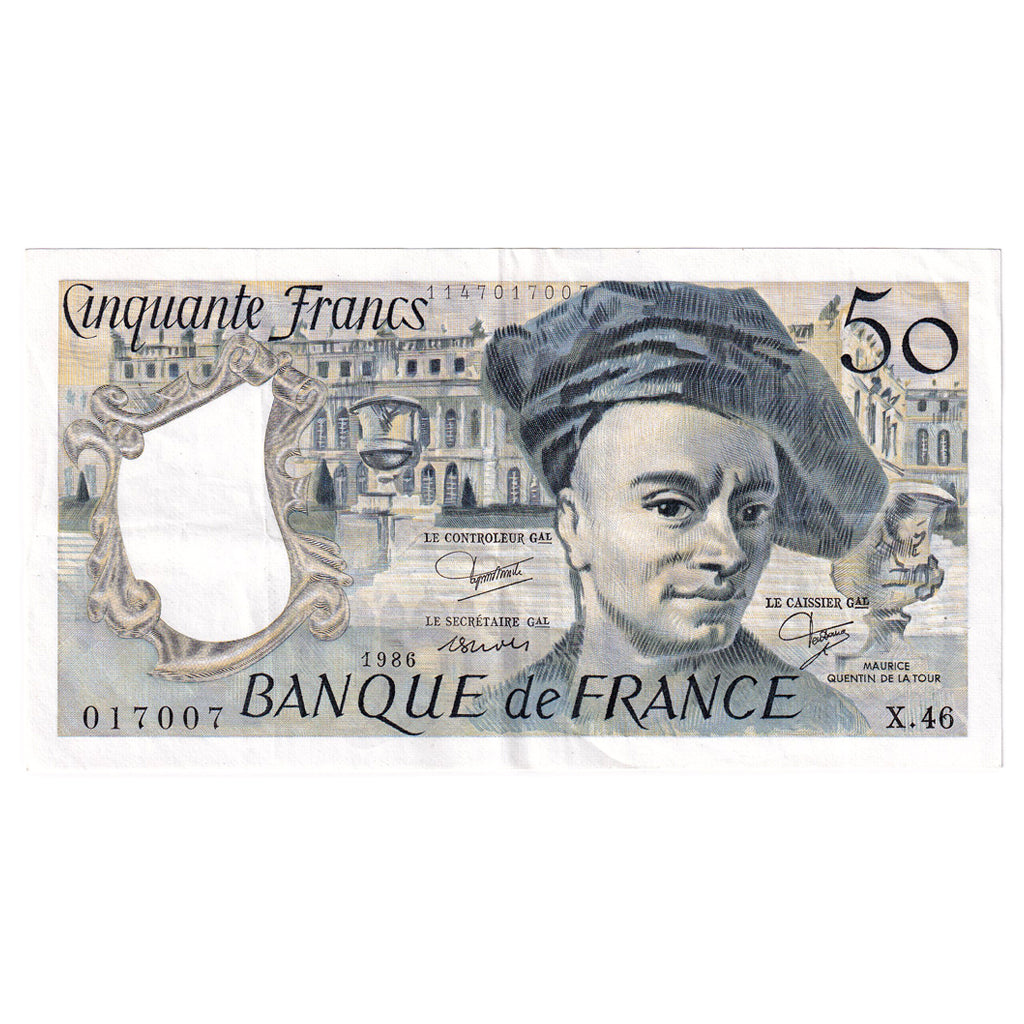 Frankreich, 50 Francs, Quentin de La Tour, 1986, X.46, SS, Fayette:67.12