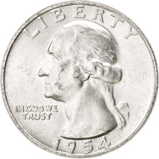 United States, Washington Quarter, 1954, Philadelphia, MS(60-62), KM 164