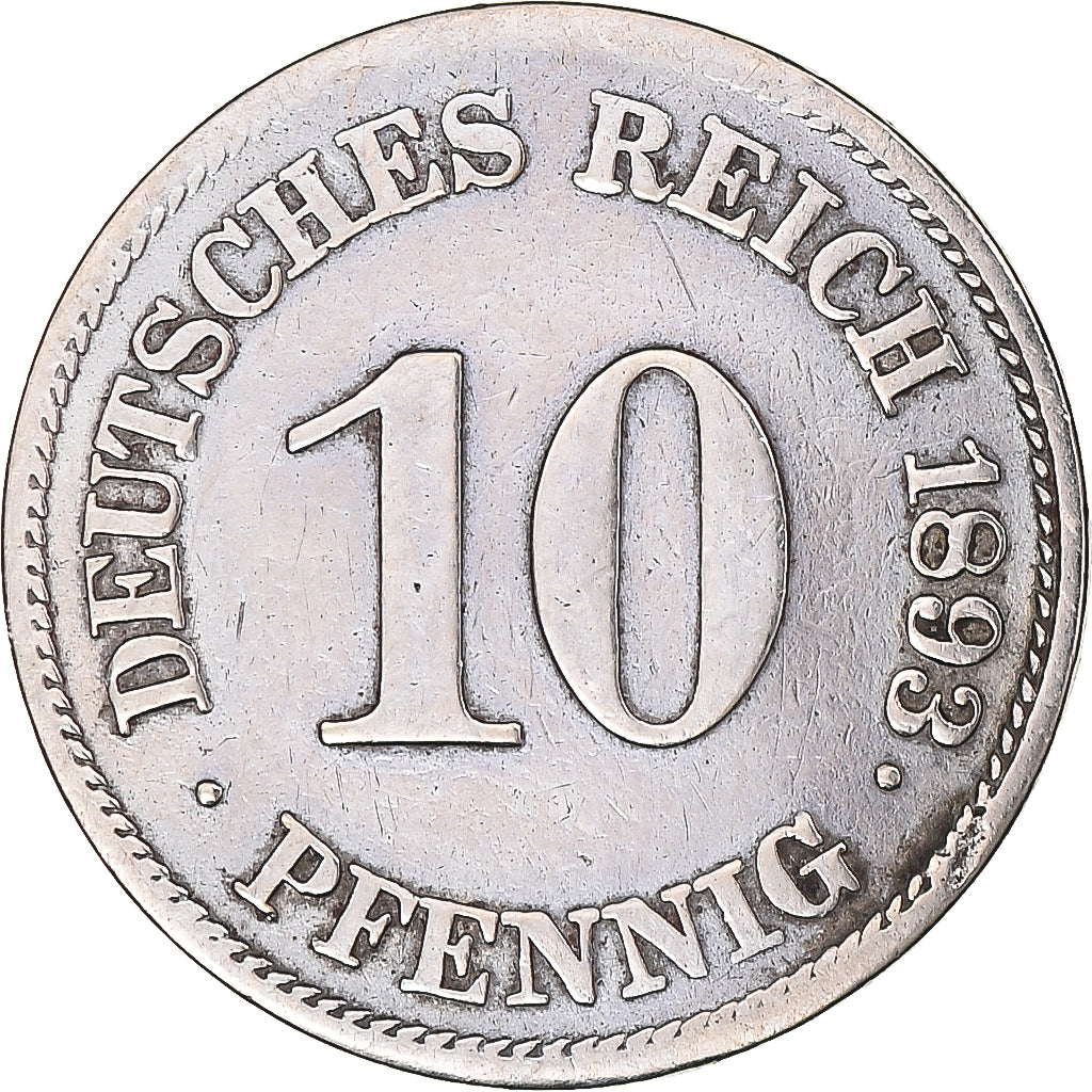 Coin, GERMANY - EMPIRE, 10 Pfennig, 1893