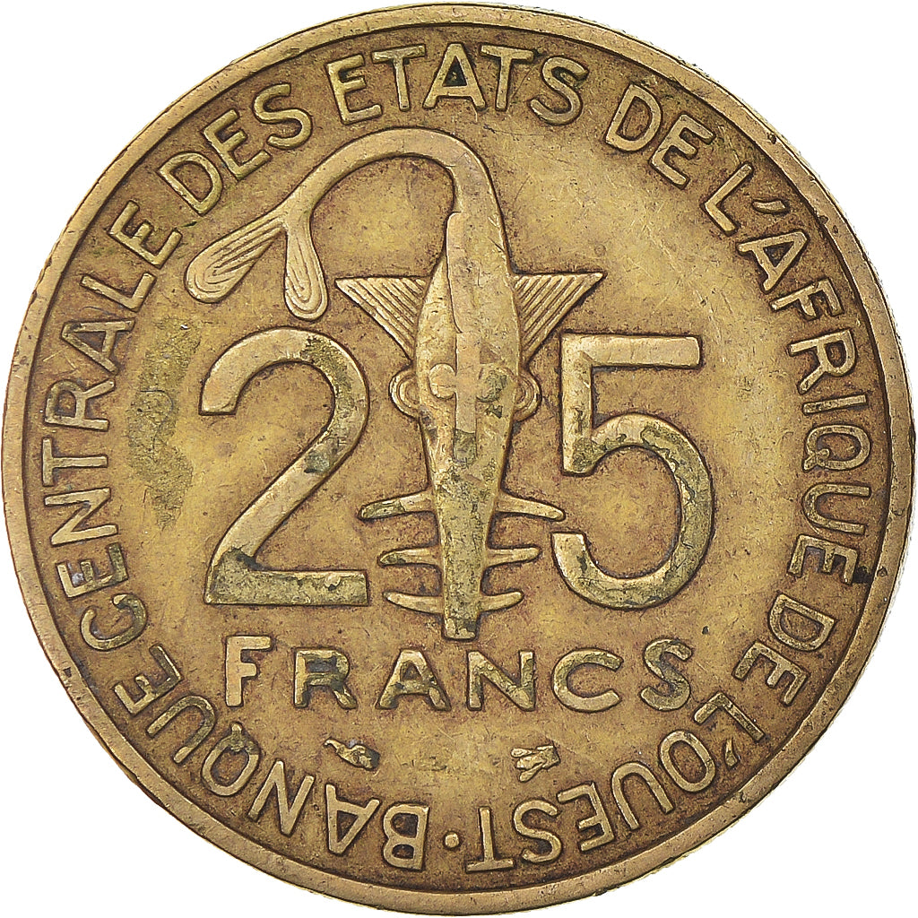 Münze, West African States, 25 Francs, 1999