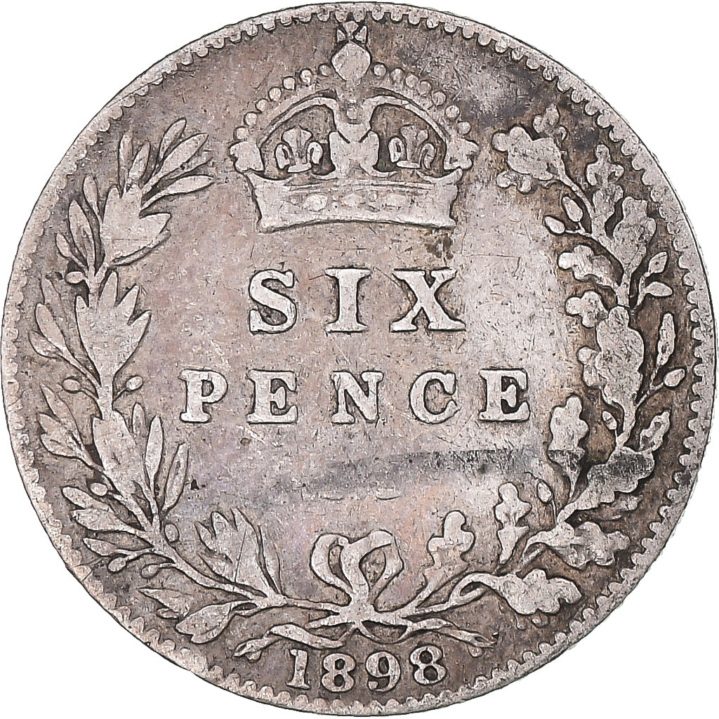Coin, Great Britain, 6 Pence, 1898